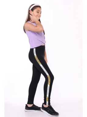 Anthracite Melange - Black - Girls` Leggings