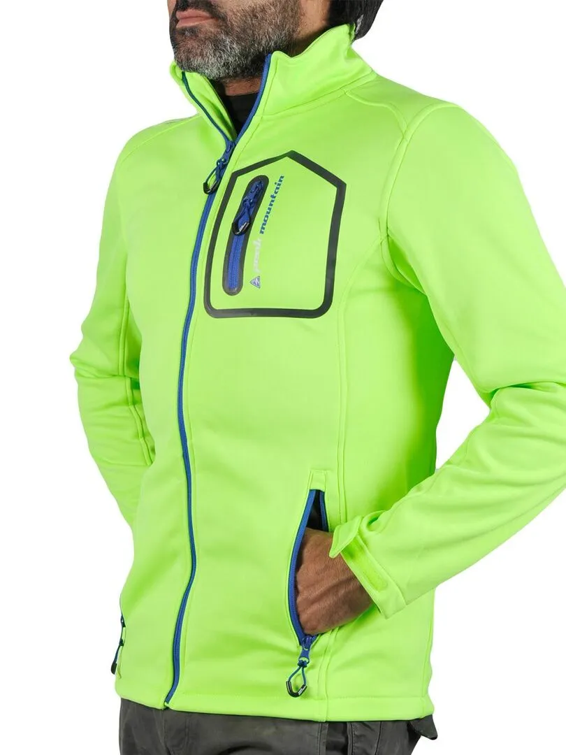 Blouson polar shell homme CRISTOM - PEAK MOUNTAIN - Vert