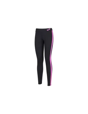 Collant Running Joma Femme Fille Longues de / noir-rose fluo