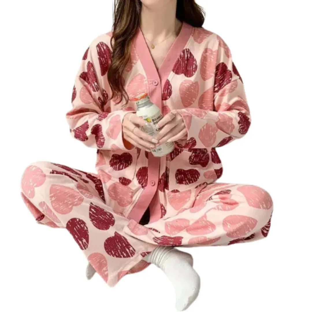 Ensemble de Pyjamas SUKAE pour Femmes : Confort et légance pour l'Automne et l'Hiver