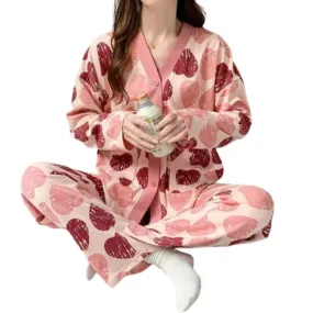 Ensemble de Pyjamas SUKAE pour Femmes : Confort et légance pour l'Automne et l'Hiver