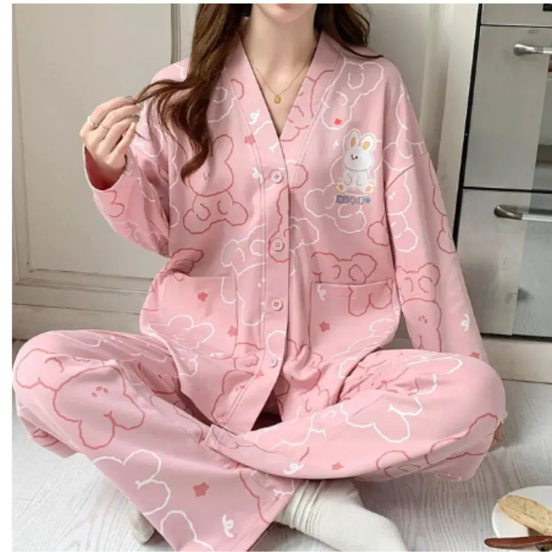 Ensemble de Pyjamas SUKAE pour Femmes : Confort et légance pour l'Automne et l'Hiver