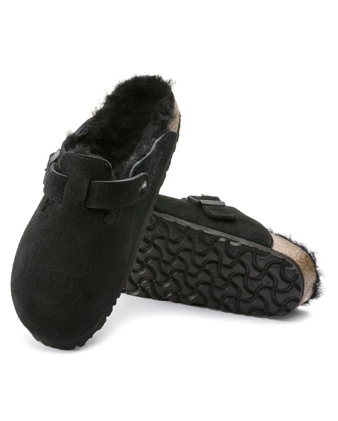 MULES BOSTON SHEARLING BLACK - Birkenstock | Chez Maman Rouen