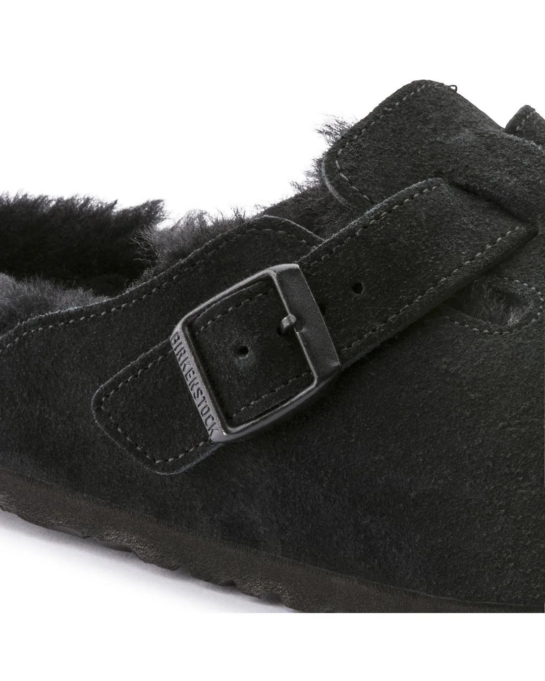 MULES BOSTON SHEARLING BLACK - Birkenstock | Chez Maman Rouen