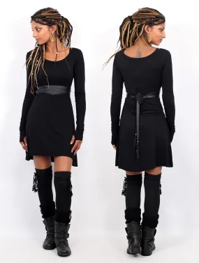 Robe à manches longues Ysïaa, Noir